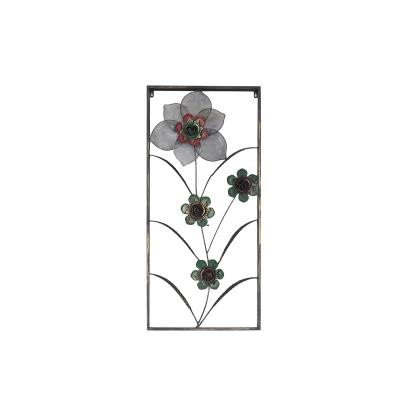 China Art Deco Hot Sale Flower Shaped Decor Indoor Home Decoration Set Metal Wall Art for sale