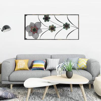 China Art Deco Metal Wall Art Flower Decorations For Living Room Kitchen Bedroom Bathroom for sale