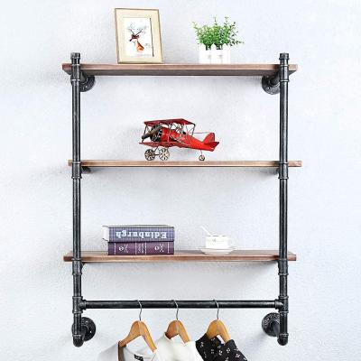 China (Size)Adjustable Rustic Floating Wooden Wall Shelves Wall Mount Shelf Wood Decorative Shelves For Home for sale