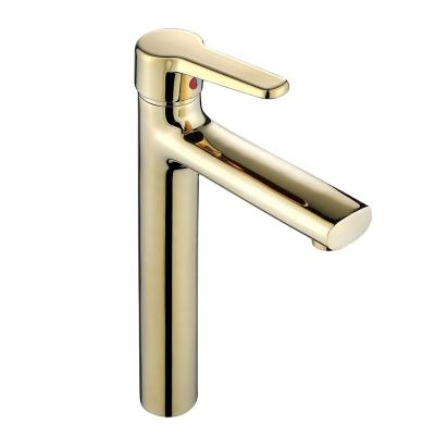 China New Gold Metered Basin Taps Gold Heightened Counter 360 Degree Basin Faucet Black Shower Faucet Waterfall for sale