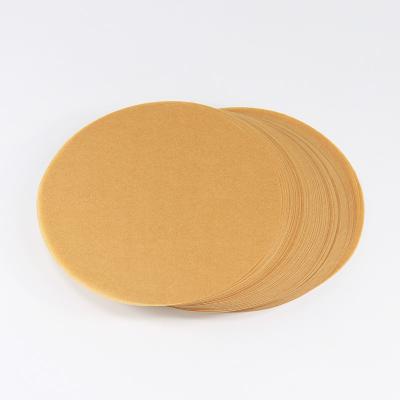 China Hot Selling Food Grade Waterproof Certificated Wood Baking Paper 100% Natural Color Round Barbecue Paper for sale