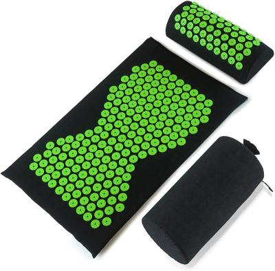 China Lightweight Relieve Back and Neck Pain Relax Muscles Relieve Insomnia Therapy Acupressure Mat and Pillow Set for sale