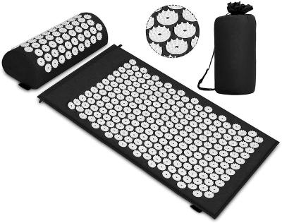 China Lightweight Back/Neck/Feet Acupressure Set Back/Neck/Feet Pain Relief and Muscle Relaxation Acupressure Mat and Pillow Set for sale