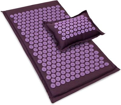 China Lightweight Acupressure Mat and Pillow Set Filled with Natural Coconut Fibers and Natural Acupressure Pillow for Neck Tension for sale