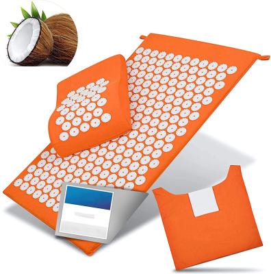 China High Quality Eco-Friendly Lightweight Acupressure Mat And Acupuncture Massage Mat Pillow Natural Canvas Set for sale