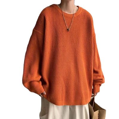 China High Quality Korean Fashion Anti-wrinkle Winter Plus Size O-neck Mens Cotton Loose Sweater All-match Knitted Pullover Sweaters for sale