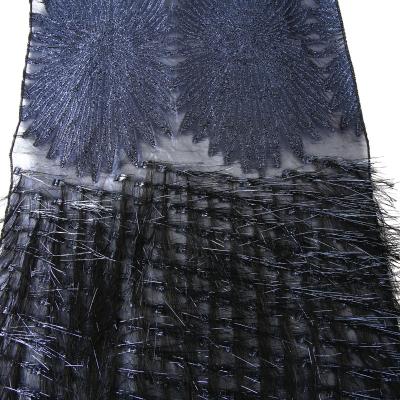 China Memory Factory Directly Supply Tassel Trimming Metallic Jacquard Fabric for sale