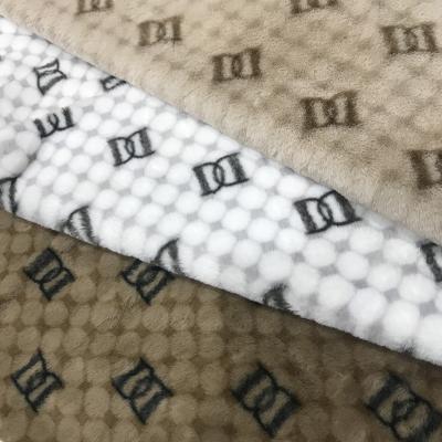 China Wholesale Keer Tear-Resistant Stock Soft Woven Logo Printing Polyester Winter Flannel Custom Fabric Wholesale Designer Brand Anti Pilling Baby Blanket for sale