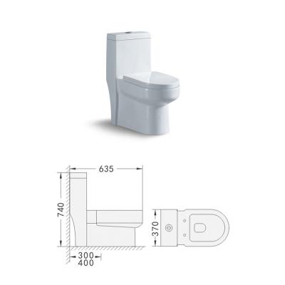 China Tornado Cyclone Double-flush Hot Selling Single-piece Floor Type Ceramic Toilet 8372 for sale