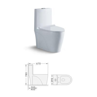 China Double Hole Low Price Durable Double-flush Vortex Flush Chinese Ceramic Toilet 8390 for sale