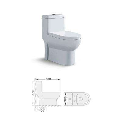 China Double-flush Factory Promotion Public One Piece Ceramic Toilet White 8011 for sale