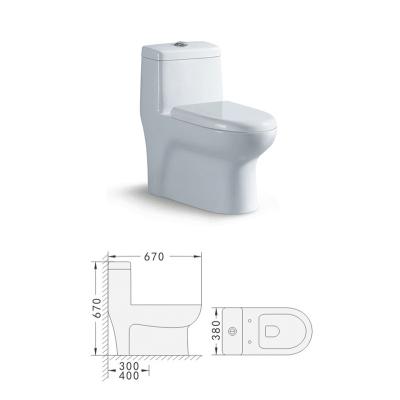 China Double-Flow Contemporary Style Factory Discount Price Best Selling One Piece Siphon Toilet 8382 for sale