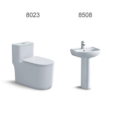 China New Contemporary Originals Fashion Explosion Sinks Bathroom+ WC Ceramic Toilet 8023+8508 for sale