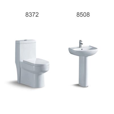 China Asian Bathroom Supplies Set Toilet Sink Combination Pack 8372+8508 for sale