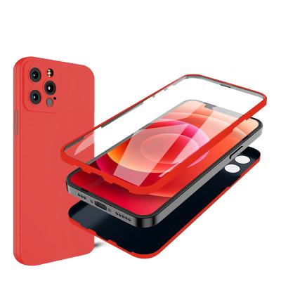 China New Anti-Fall Luxury Designer 360 Tempered Glass Cover Magnetic Mobile Phone Dual Protective For iPhone 12 13 Pro Max Case for sale