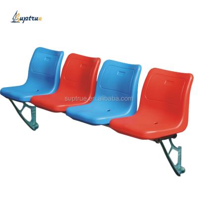 China Stadium / yellow grandstand, red and green HDPE rear mounted stadium chair for sale