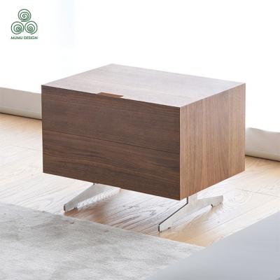 China Durable MUMU Modern Stand Chest Bedside Table Cabinet Solid Wood Storage Furniture Nightstand With Drawers for sale