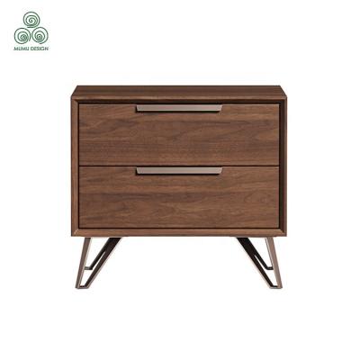 China Durable MUMU Luxury Modern Natural Farmhouse Bedside Cabinet Ash Home Furniture Solid Oka Wood Nightstand Set for sale