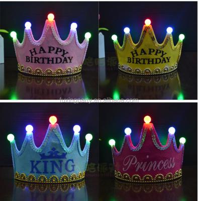 China Party& 2016 festival stuff new festival birthday led hats led decoration princeless hats play, imperial crown hats supplier children'sparty factory for sale