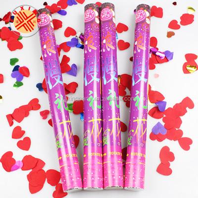 China Party& Festival Stuff Party Popper Paper 30cm Conical Rose Petal Party Popper And Firecrackers for sale