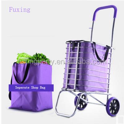 China Fuxing Durable Folding Aluminum Shopping Trolley for sale