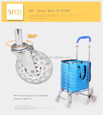 China Fuxing Durable Folding Frame Supermarket Hand Trolley for sale