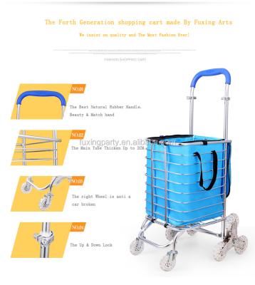 China Household Durable Trolley Shop Trolley Foldable Hand Fuxing Trolley Climb Staircase for sale