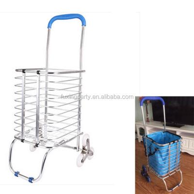 China Fuxing Trolley Bag Durable Hand Cart Kayak Cart Rise Shopping Trolley Foldable Staircase for sale