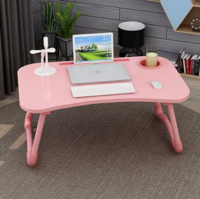 China 2021 Eco-friendly Student Dormitory Small Lazy Table Desk Bed Desk Foldable Laptop Table With USB Lamp Fans for sale