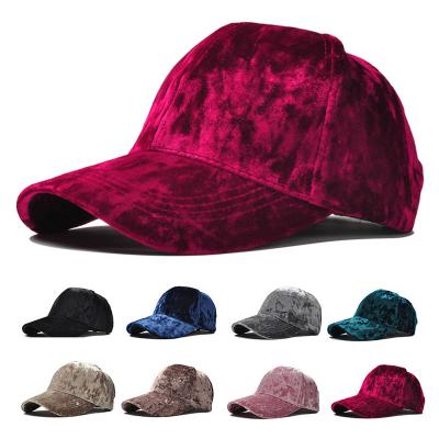 China breathable & Wholesale Waterproof Embroidery Hats Sports Caps Suede Velvet Baseball Hats With Custom Logo for sale