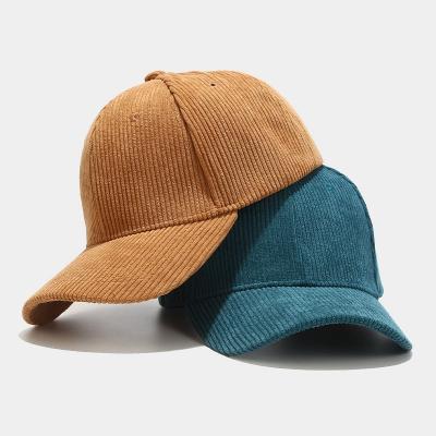 China breathable & Wholesale Custom Embroidery Logo Blank Corduroy Baseball Caps Waterproof Hats Sports Caps for sale