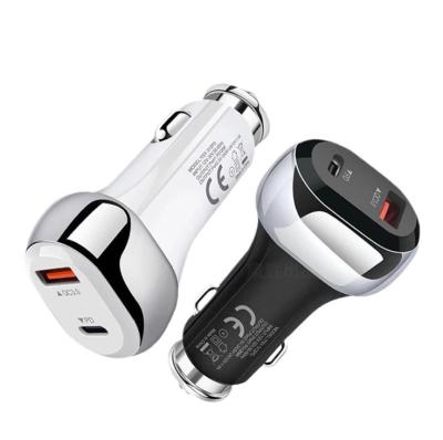 China 38W Mobile Phone Car Charger with QC3.0 Port and PD Type-C USB Port for Mobile Phone for sale