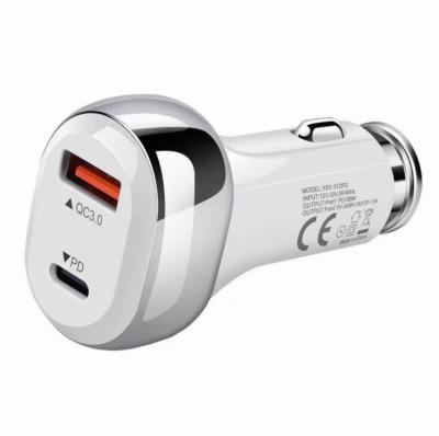 China 38W Mobile Phone Car Charger With Dual QC3.0 And PD Port For Mobile Phone for sale