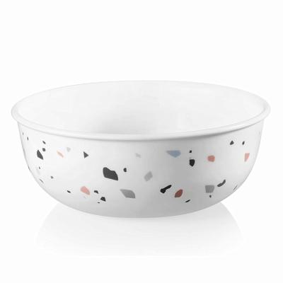 China Stocked OEM and ODM custom home tableware support marble sticker around large ramen salad plastic mixing bowl for sale