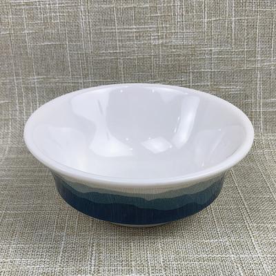 China Reusable Two Color Design Dishwasher Safe Melamine Glazed Stored Deep Bowl Round Soup Plastic Rice Bowl for sale