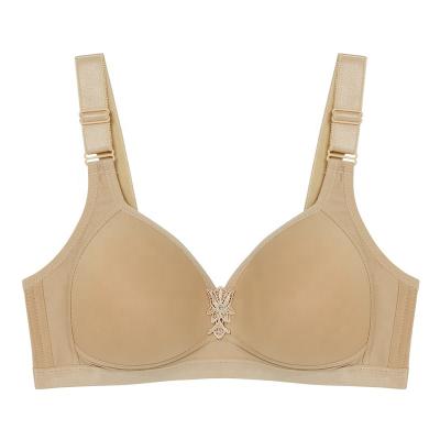 China Antibacterial wholesale fashion cheap price collected T-shirt basics daily wireless solid women's bra for sale