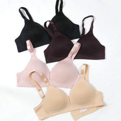 China High Quality Seamless Top Seamless Women's Sheer Thin Cup Underwear Gathering Bra for sale