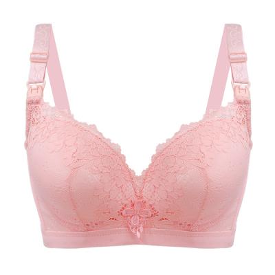 China Maternity Wholesale Antibacterial Breathable Floral Soft Yarn Polyester Free Care Top Bra for sale