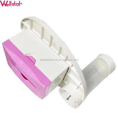 China Dental unit /chair dental chair 3 in 1 box fabric accessories pink color for dental unit for sale