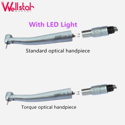 China Dental metal fiber optic handpiece w/quick coupling dental high speed handpiece Germany bearing 6holes for sale