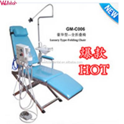 China PU Folding Chair Luxury Mobile Dental Chair With Turbine Unit for sale