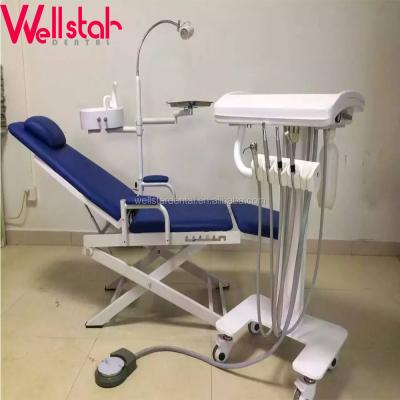 China Metal hot sales! ! ! Dental Chair Folding Dental Chair With Suction Unit / Portable Dental Unit Chair for sale