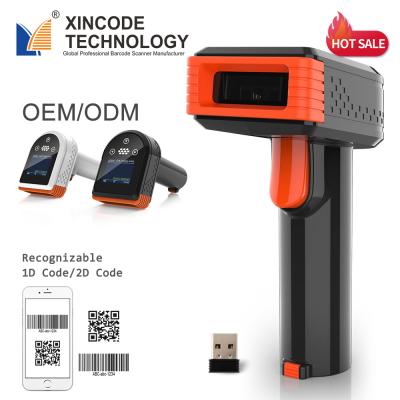 China ABS+PC Xincode High Scan Speed ​​Wireless BT 1D 2D Barcode Scanner Reader With Electronic Screen And Qr Code Screen for sale