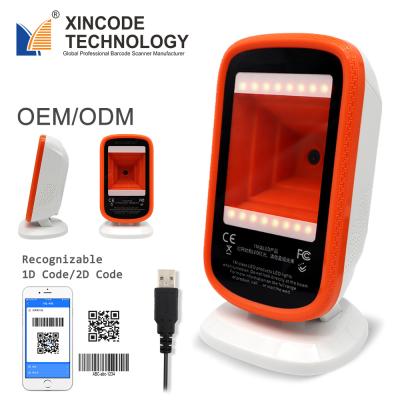 China ABS+PC Xincode Desktop Barcode Scanner Hand Free Omni Directional Scanner for sale