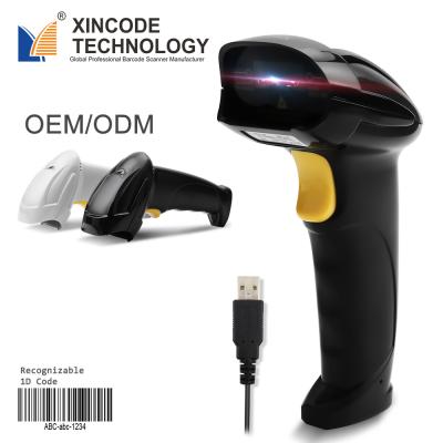 China Commercial Xincode 1D Wired Laser Barcode Auto Detection Handheld Scanner for sale