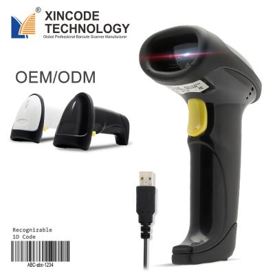 China ABS+PC+PVC Xincode 1D Wired Excellent Cheap Quality Laser Barcode Reader Barcode Scanner For Shop for sale