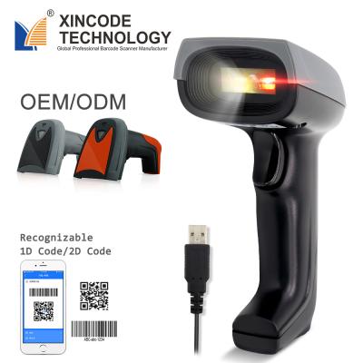 China ABS+PVC+PC Xincode 2D Barcode Reader Cheap Price Wired USB POS Barcode Scanner For Supermarket for sale