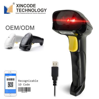 China Xincode CCD Wired 1D Barcode Scanner For Cashier Desk A4size for sale