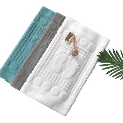 China Available Sample Bathtub Shower Washable Sink Viable Little Bath 100% Cotton Jacquard Towel Mats Non Slip Floor Food Mat Towels for sale