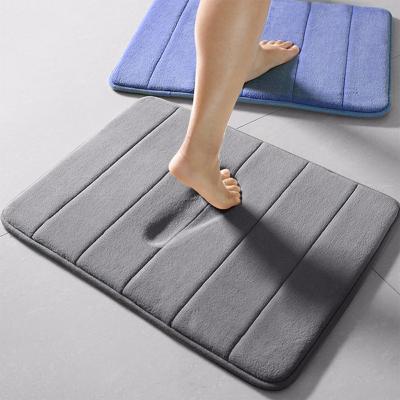 China Durable Soft And Absorbent Non Slip Large Bath Cover Runner For Kitchen Bathroom Floors Memory Foam Bath Mat for sale